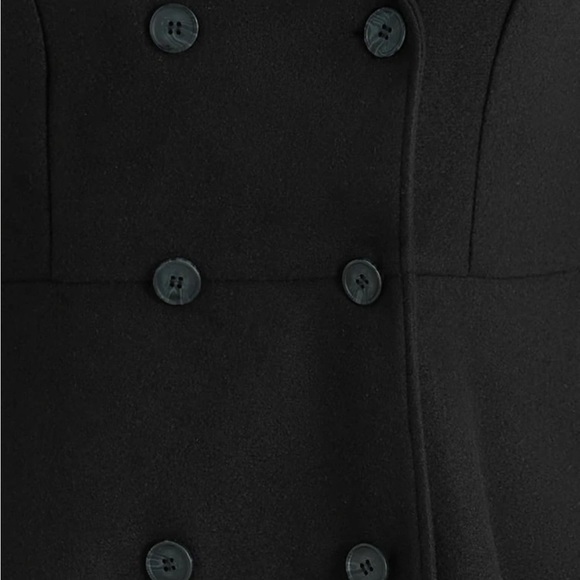 COPY - Plus Solid Double Breasted Overcoat shein boutique womens outwear wool w… - Picture 4 of 5